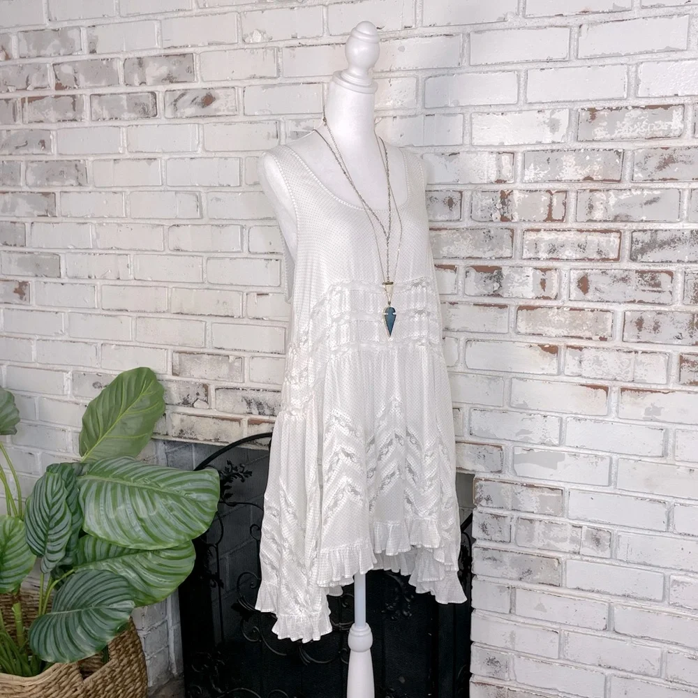 Free People White Lace Mini Dress - Picture 3 of 13